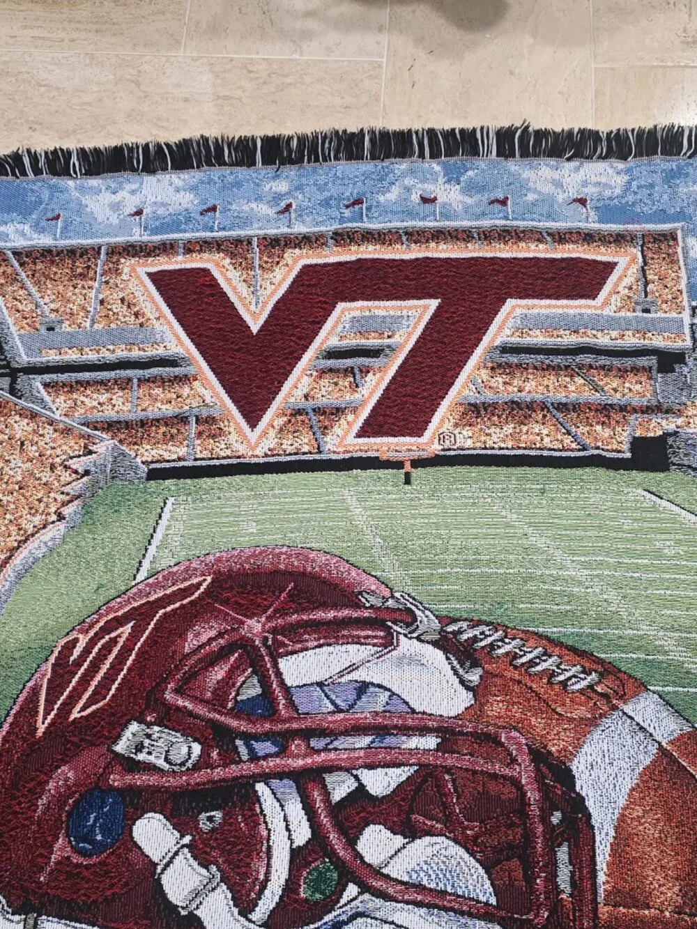 Virginia Tech Hokies Tapestry Throw Blanket 43x54